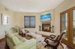 living room with fireplace