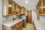 kitchen with wood cabinet